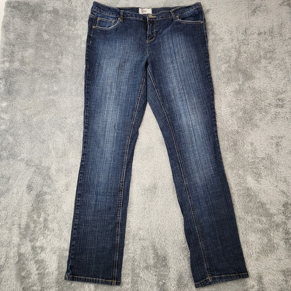 SO Beta Skinny Jeans Womens 17 Average Dark‎ Wash Denim JB18518B Stretch Pants